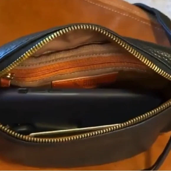 Navy Hobo Fern Leather Belt Bag - Picture 7 of 15